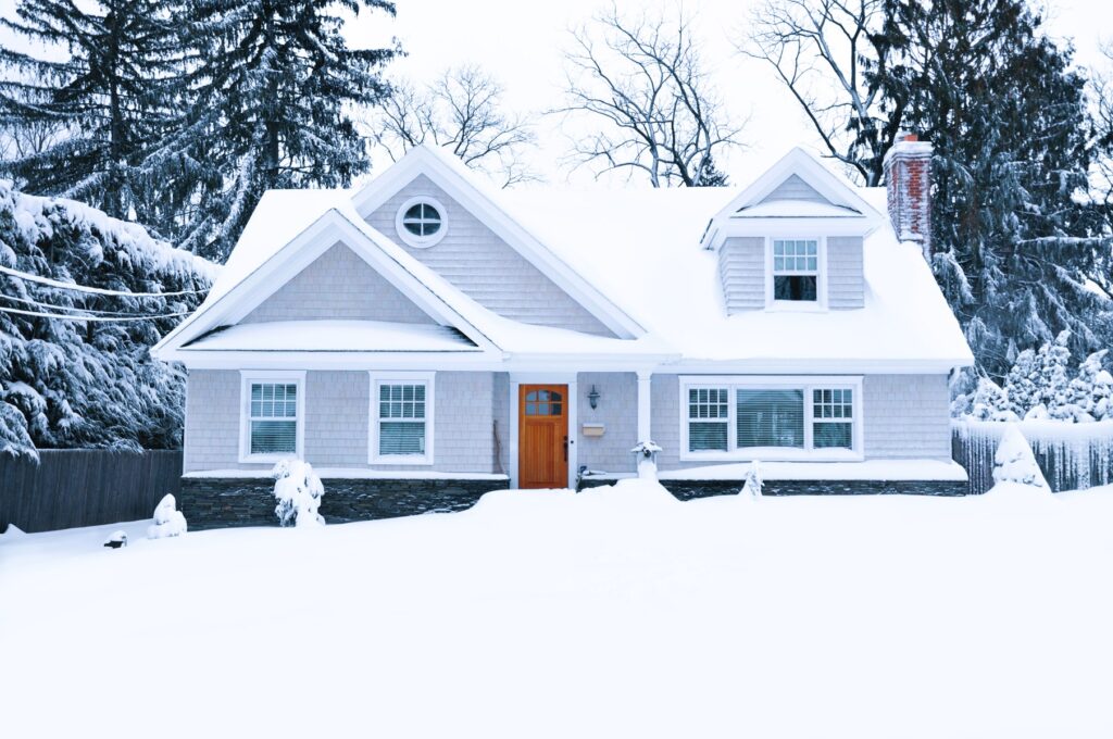 Cottage in the snow